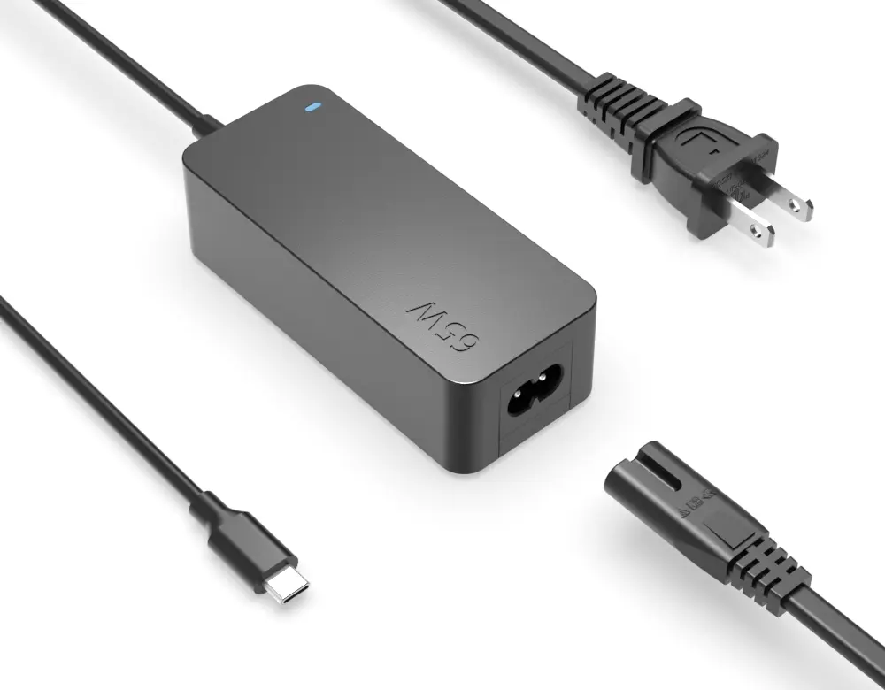 65W Power Adapter with Indicator Light for Laptops